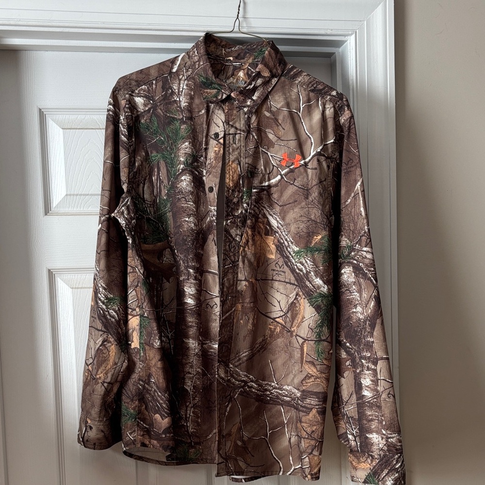 Under Armour Men's Woodland Camo Shirt Jacket